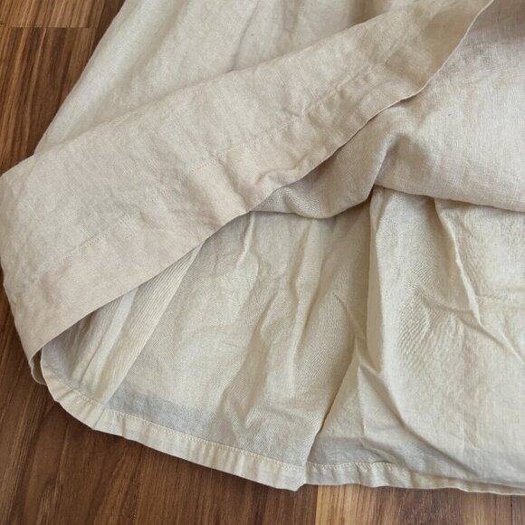 Janie & Jack Linen Smocked Bib Rosettes Tie Back Dress Girl's 5 - Picture 8 of 12